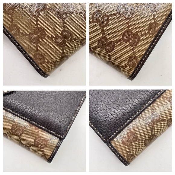 Gucci Brown and Tan Crystal and leather coated long wallet - Picture 7 of 16